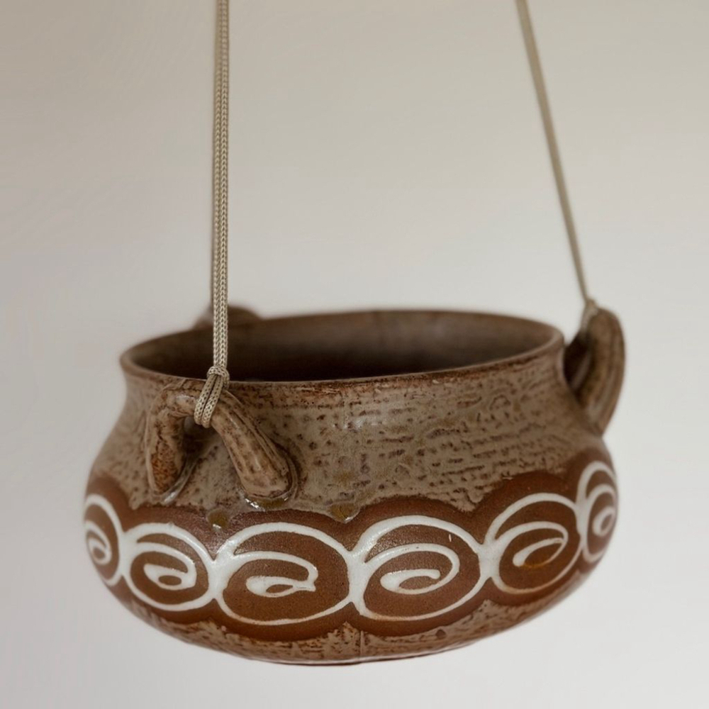 Vintage ceramic hanging planter made in Japan - Picture 4 of 5